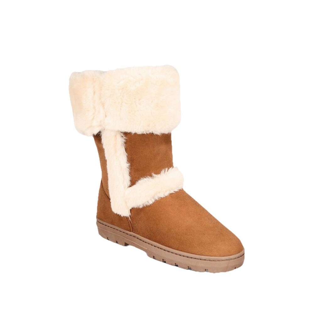 Style & Co. Womens Witty Suede Mid-Calf Boots Chestnut Size 10M NEW